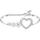 Austria Crystal Heart Bracelet For Women Four Leaf Clover Bangle Bracelet